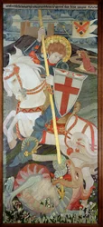 St. George Slaying The Dragon, With Una Praying In Background, 1904 (broderi) (se även 141949 & 51)