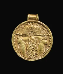 Karthagiskt hängsmycke, c.7th - 6th century BC (guld)