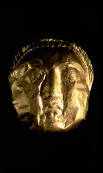 Begravningsmask, 400--400-talet f.Kr. (präglat guld)
