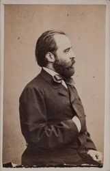 Porträtt av dirigenten och kompositören Angelo Mariani 1821-1873.