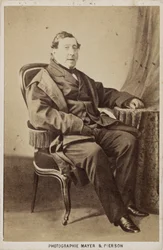Porträtt av kompositören Gioachino Antonio Rossini 1792-1868, ca 1860.