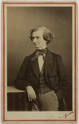 Porträtt av kompositören Hector Berlioz 1803-1869, ca 1860.