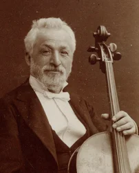 Porträtt av kompositören och cellisten Gaetano Braga 1829-1907, ca. 1875.
