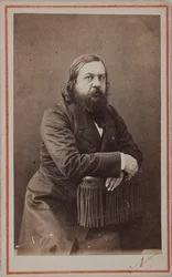 Porträtt av poeten Théophile Gautier 1811-1872, 1872.