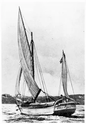 Joshua Slocum ombord på Spray