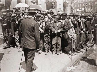 Arbetardemonstration, Paris, ca 1900