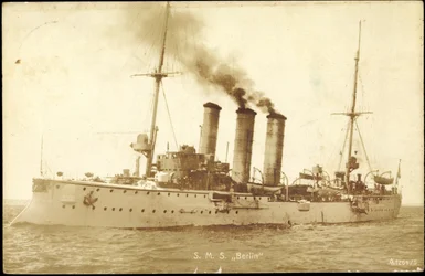 Foto Krigsfartyg Tyskland, S. M. S. Berlin