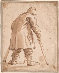 Karikatyr av en man som sägs vara Pietro da Cortona