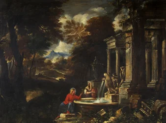 Kristus och Samariens kvinna (olja på duk)