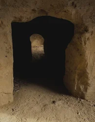 Porsennas labyrint, etruskiskt nätverk av underjordiska passager, Chiusi, Toscana, Italien