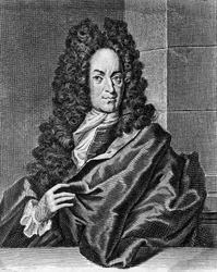 Porträtt av Georg Ernst Stahl (1659-1734), tysk läkare och kemist, gravyr från Opusculum chimico-physico-medicum, Halae Magdeburgicae