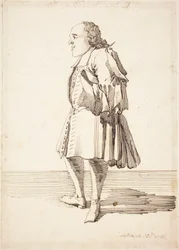 Abbot Antonio Niccolini, ca 1725 (teckning med penna och bläck)