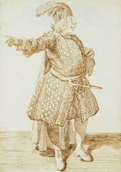 Porträtt av Castrato Gaetano Caffarelli, ca 1735