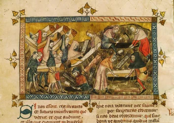 Begravningen av pestens offer i Tournai, omkring 1353