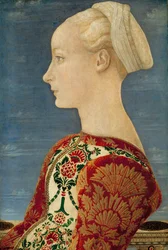 Profilporträtt av en ung dam, ca 1465 (olja på pannå)