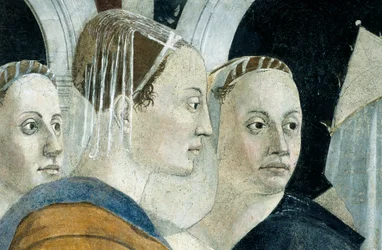 Detalj från The Legend of the True Cross som visar upptäckt och verifiering av True Cross, av Piero della Francesca
