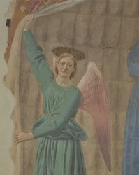 The Madonna del Parto, c.1450-70 (detalj) (efter restaurering) (se även 75561, 169194 och 172471)