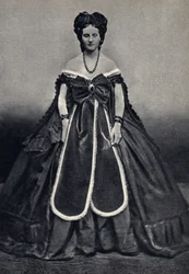 Porträtt av den "halvvärldsliga", Castiglione av Pierson. Fotografi, sent 1800-tal,