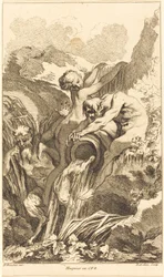 Satyr, nymf och flodgud, 1736 eller efter.