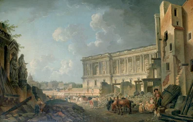 Utsikt över Louvren, c1743-1807