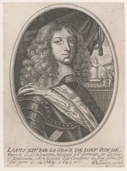 Porträtt av Ludvig XIV (Lodvig XIV av Guds nåd Roy av Frankrike och Navarra)