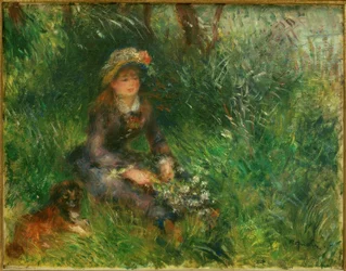 Aline Charigot med hunden