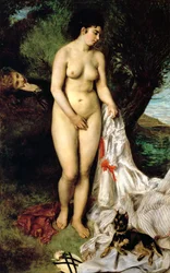 Bather Badaren med en grip, 1870