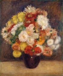 Bukett med krysantemum, 1881.