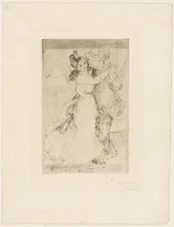 Dance in the Country, ca 1890 (etsning i brungrått på elfenbensfärgat papper)