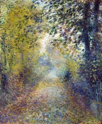 ""I skogen"" (i skogen) Målning av Pierre Auguste Renoir (1841-1919) 1880 Dim 55,8x46,3 cm National Museum of Western Art, Tokyo