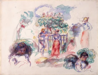 Figurer under ett träd, 1880-82.