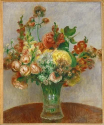 Blommor i en vas (olja på duk)