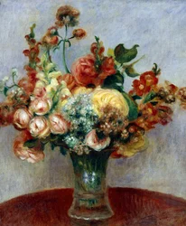 Blommor i en vas, av Pierre-Auguste Renoir