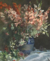 Gladioler i en vas, ca. 1875