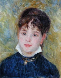 Head of a Young Woman (Jeanne Samary) c.1877-79 (olja på duk)