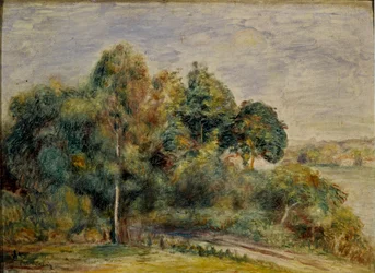Landskap. Målning av Pierre Auguste Renoir (Pierre-Auguste