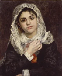 Lise i en vit sjal, ca 1872