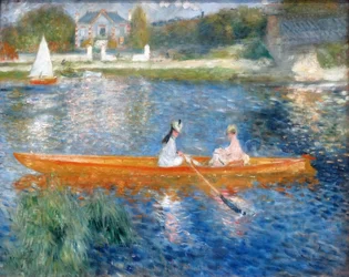 Målning med titeln "Roddbåten (La Yole)" av Pierre-Auguste Renoir
