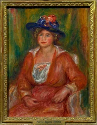 Porträtt av sittande kvinna Målning av Pierre Auguste Renoir (1841-1919) Dim 0,35 x 0,27 m Paris musee du Louvren Obligatoriskt omnämnande: Donation Helene et Victor Lyon