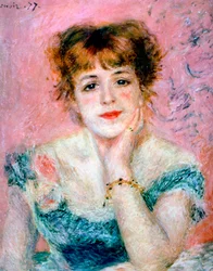 Porträtt av skådespelerskan Jeanne Samary, 1878