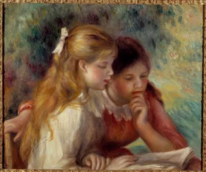 Läsmålning av Pierre Auguste Renoir (1841-1919) 1800-talets sön. 0,55x0,65 m Paris, musee d