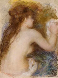 Bakifrån av en naken kvinna, ca 1879