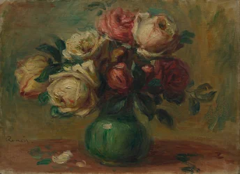 Rosor i en vas, ca. 1890.