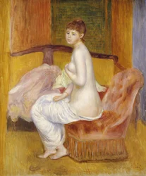 Sittande naken, vilande, 1885