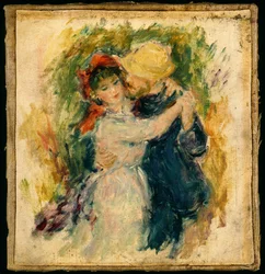 Sketch After Danse À Bougival (olja på duk monterad på duk)