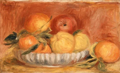 Stilleben med äpplen och apelsiner; Nature Morte aux pommes et apelsiner, sent 1890-tal