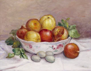 Stilleben med ett granatäpple