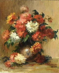 Stilleben med dahlior, ca. 1886-1890