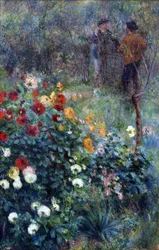 Trädgården i Rue Cortot, Montmartre - Pierre Auguste Renoir (1841-1919). Olja på duk