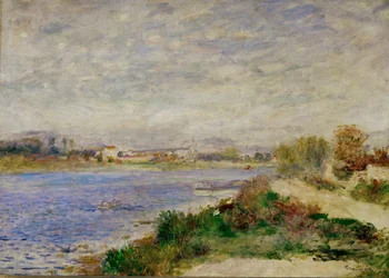 Floden Seine nära Argenteuil (olja på duk)